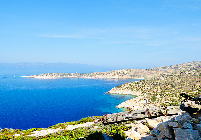 Hiking on Dounoussa in Greece.