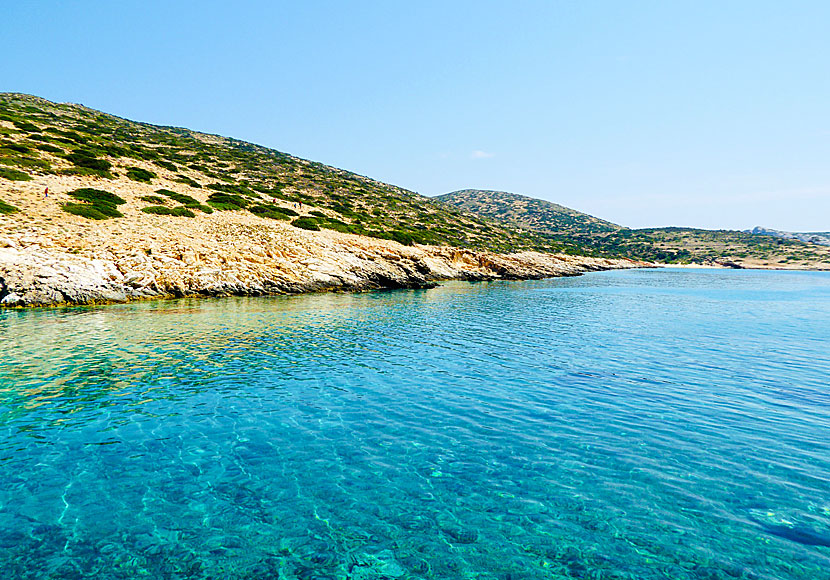 Tripiti beach in Kalotaritissa on Donoussa in the Cyclades.