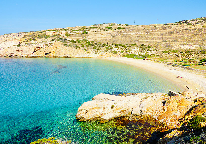 Kedros beach is the official nudist beach on Donoussa. Wild camping occurs.