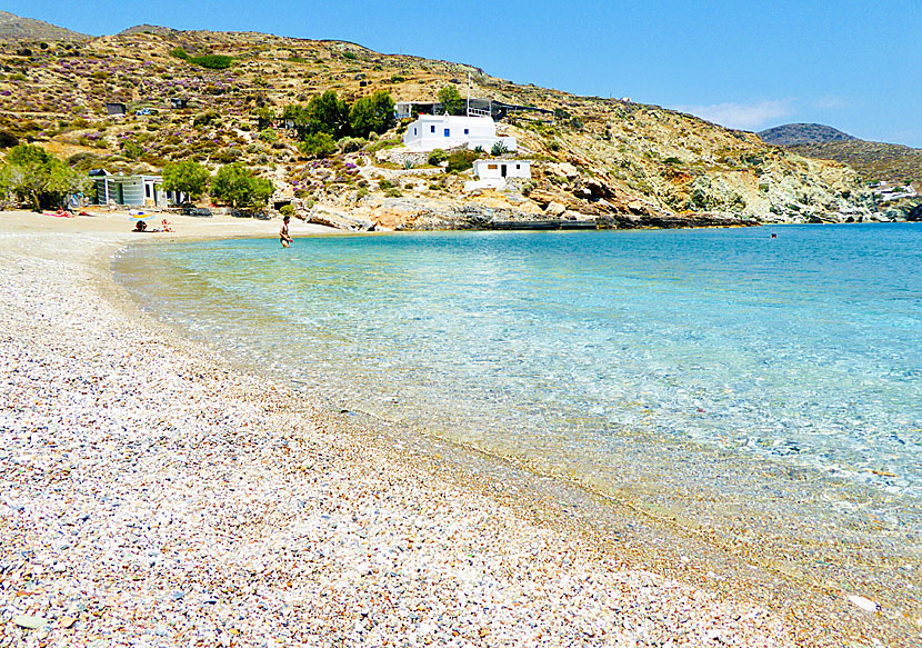 Nudism on Agios Nikolaos beach on Folegandros.