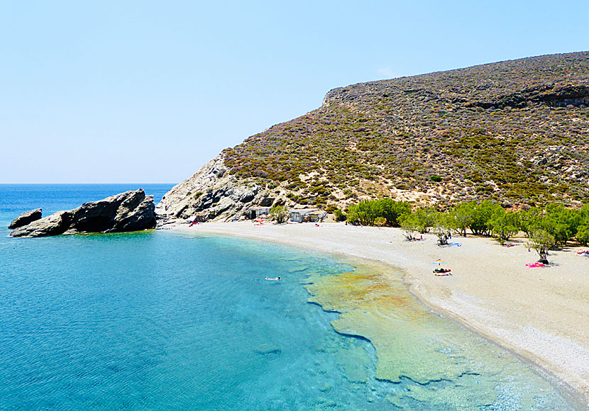 Agios Nikolaos beach in Folegandros.