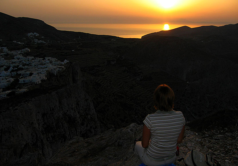 Don't miss the most beautiful sunset in the Cyclades when you travel to Folegandros.