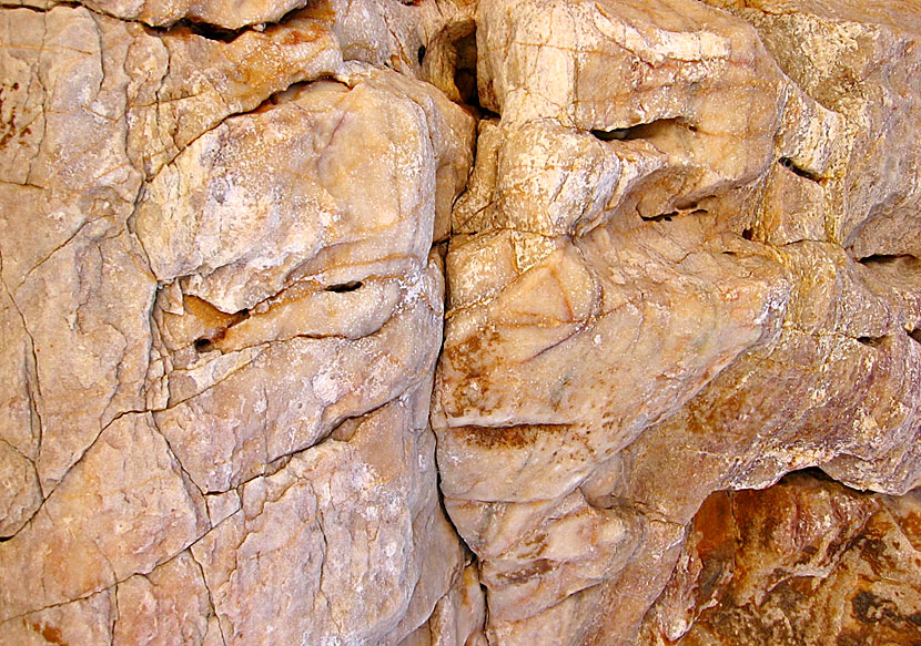 Livadaki Cave on Livadaki beach on the island of Folegandros in Greece.