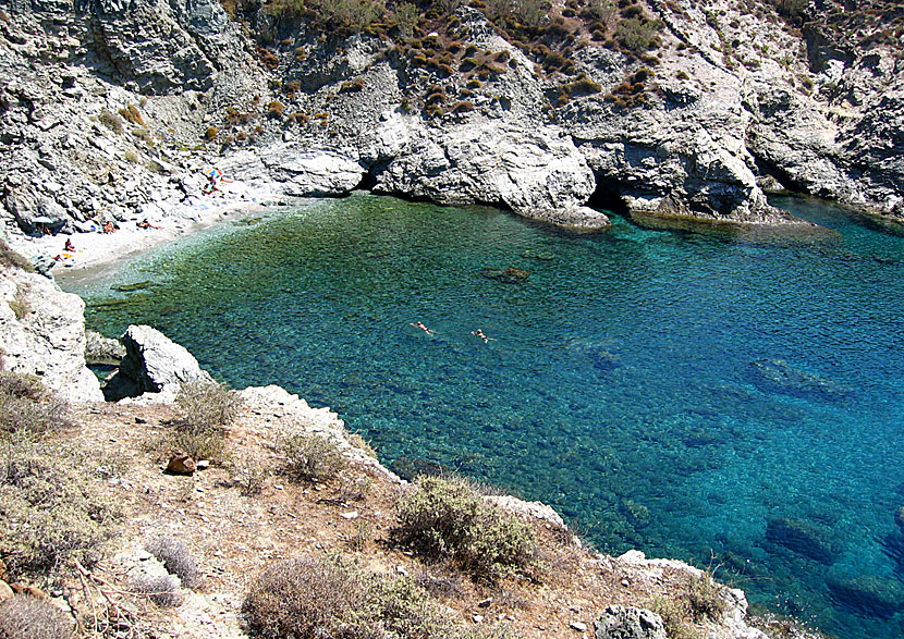 The best beaches on Folegandros. Ambeli beach. 