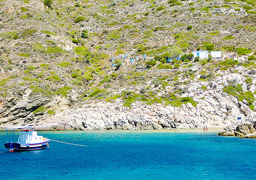 Agios Ioannis beach on Fourni in Greece.