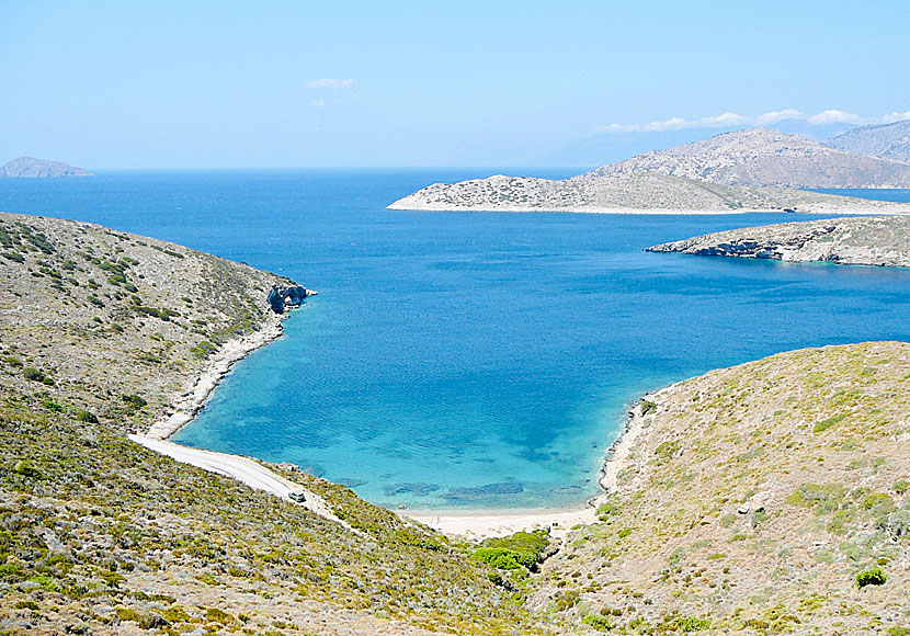 Petrokopio beach near Kambi on Fourni in Greece.