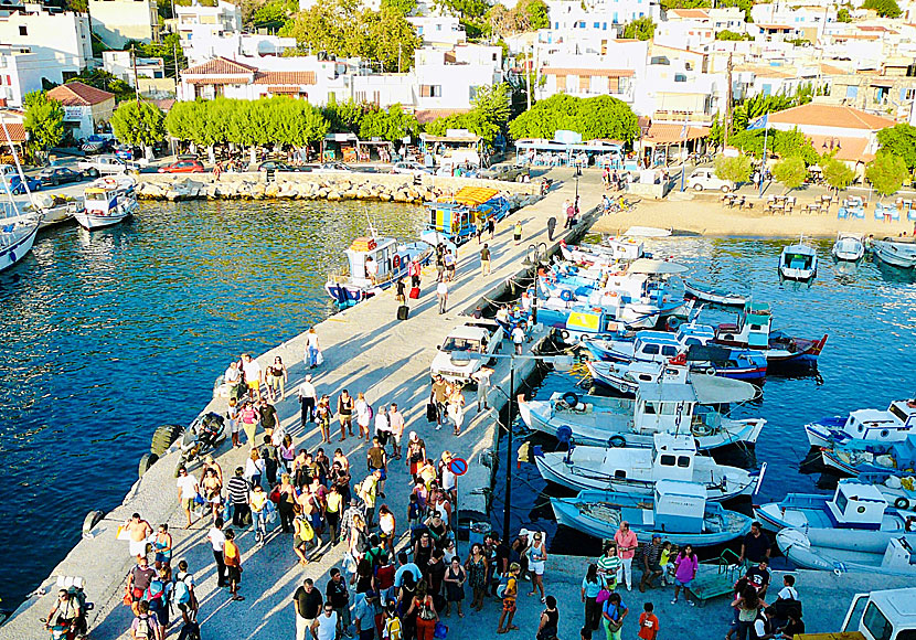 The small port in Fourni.