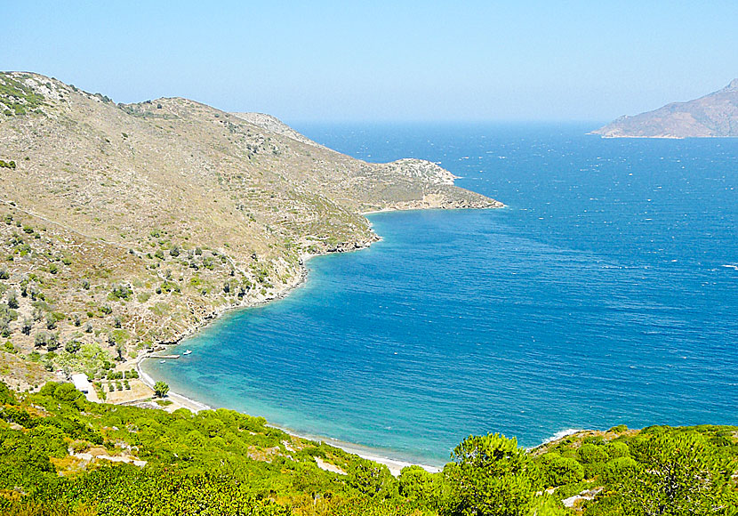 The best beaches on Fourni. Koumara beach.