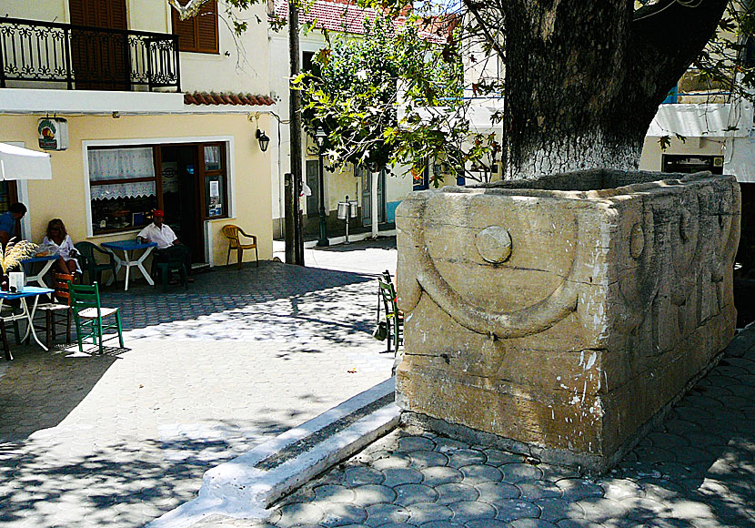 The Roman sarcophagus in Fourni island.