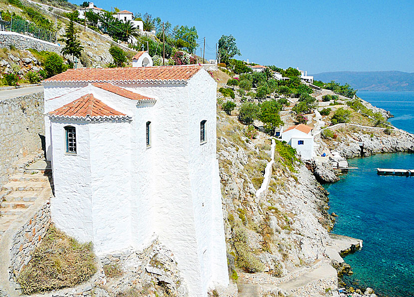 Mandraki church at Hydra in Greece.