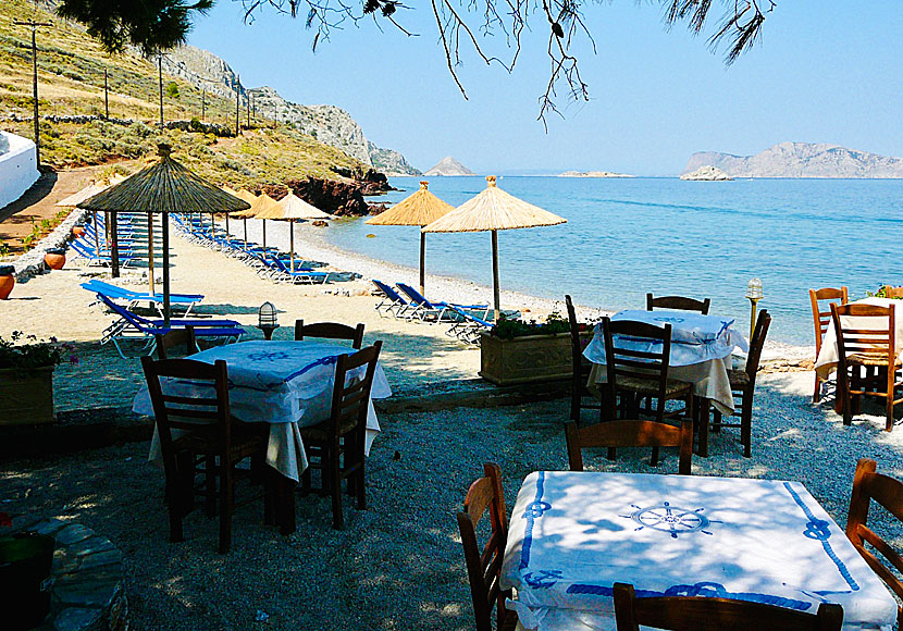 The best beaches on Hydra. Plakes beach.