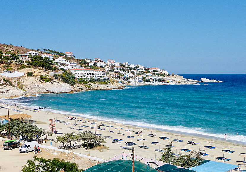 The best beaches on Ikaria. Livadia beach.