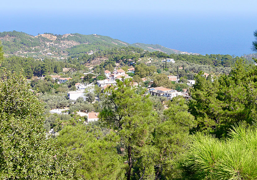 The village of Christos Raches on Ikaria in Greece.