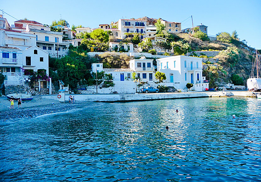 Evdilos beach on Ikaria in Greece.