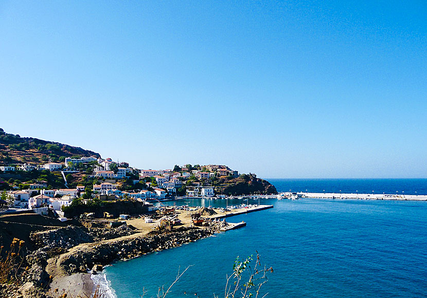 The small and big port in Evdilos.