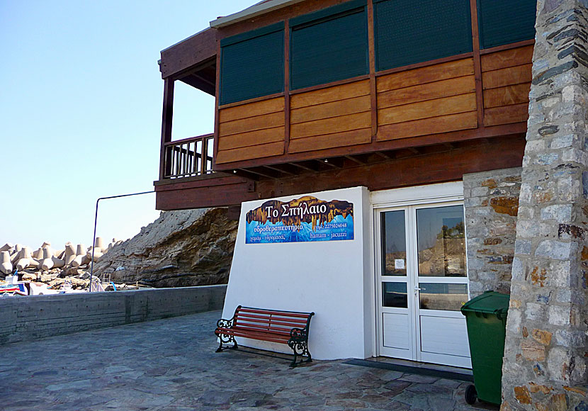 Hot springs and spas in Therma near Agios Kirikos on Ikaria.