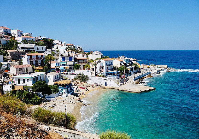 The best beaches on Ikaria. Armenistis beach.