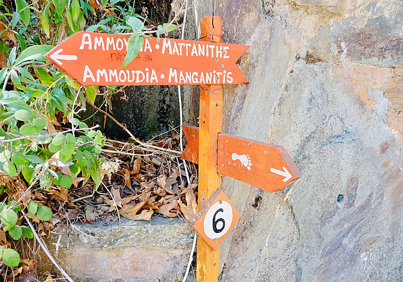 Hiking on Ikari island in Greece. 