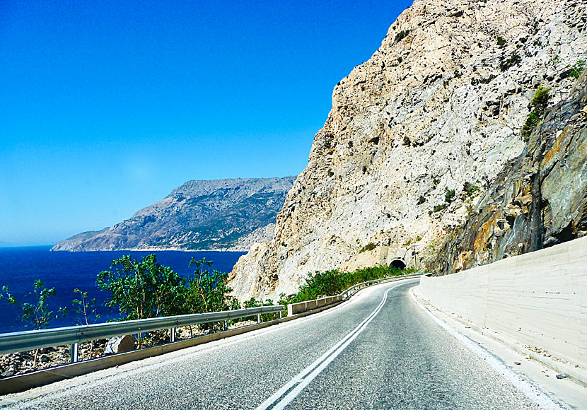 The car tunnel to the fishing village of Magganitis on Ikaria.