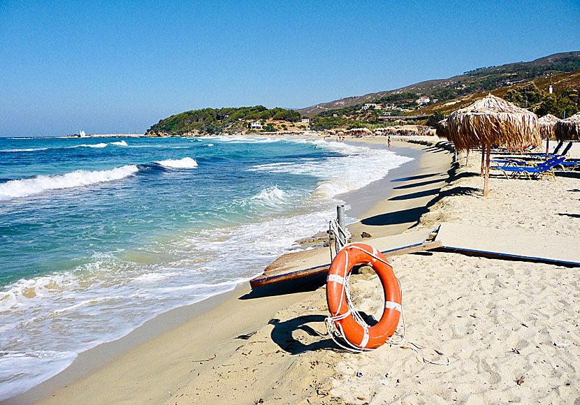 Messakti beach near Livadi beach and Armenistis on Ikaria.