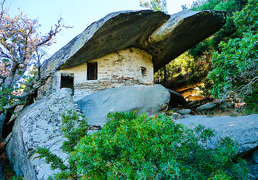 The church with two caps in the monastery of Theoktistis on Ikaria.