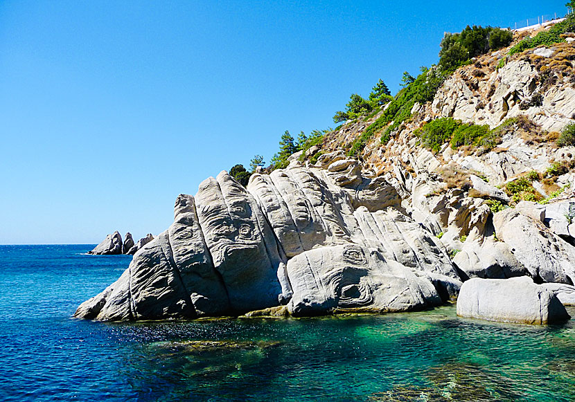 The rocks in Magganitis are incredibly awesome and the water is very snorkeling friendly.