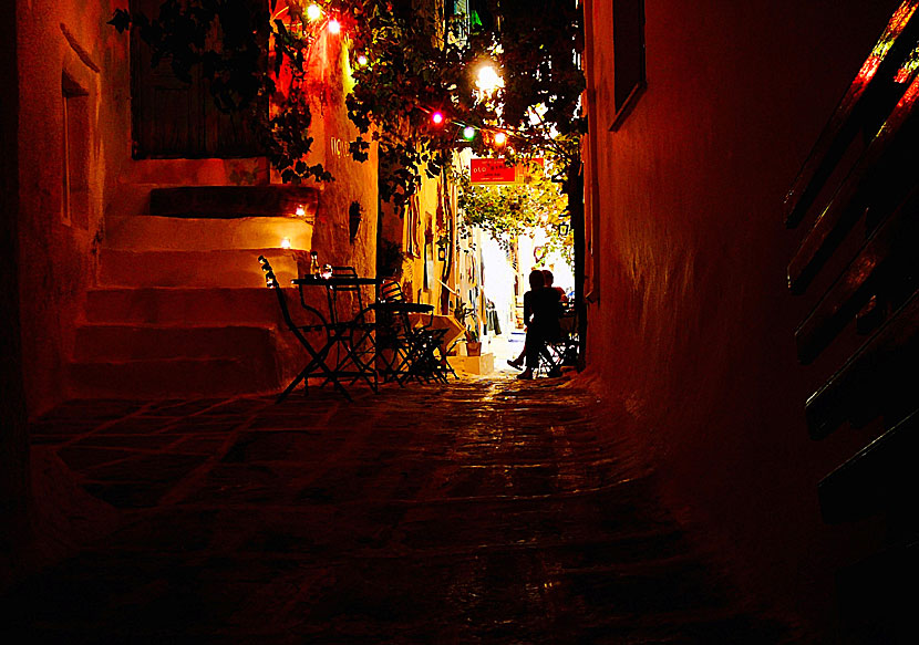 Great bars in Chora on the island of Ios in Greece.