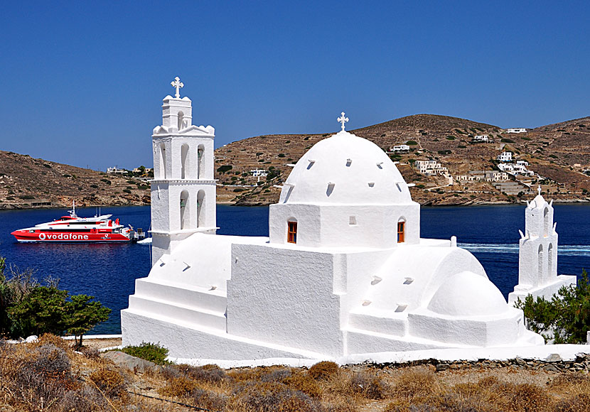 Agia Irini church near the port of Ios.