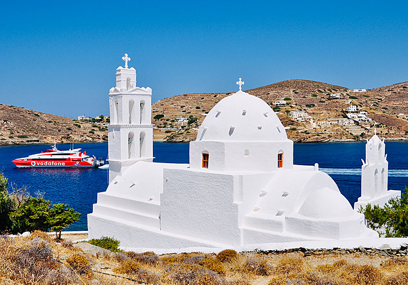 Agia Irini church near the port of Ios.