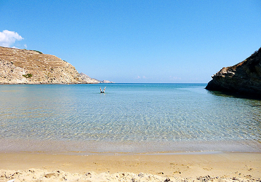 Kolitsani beach close to Valma, and Chora in Ios.