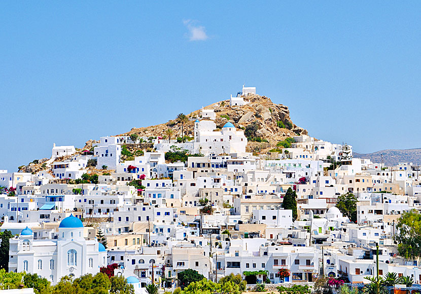 View of the old part of Chora on Ios in the Cyclades.