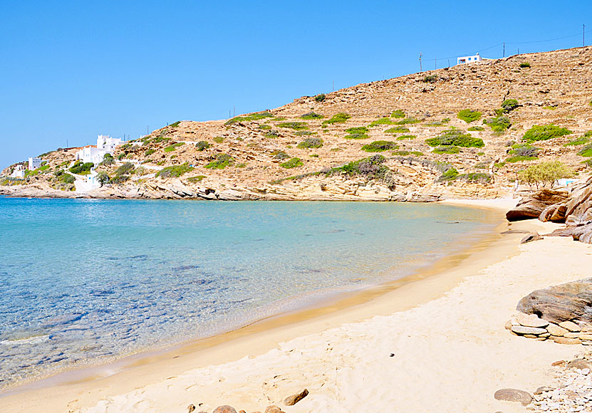 Kolitsani beach between Chora and Valmas beach on the island of Ios.