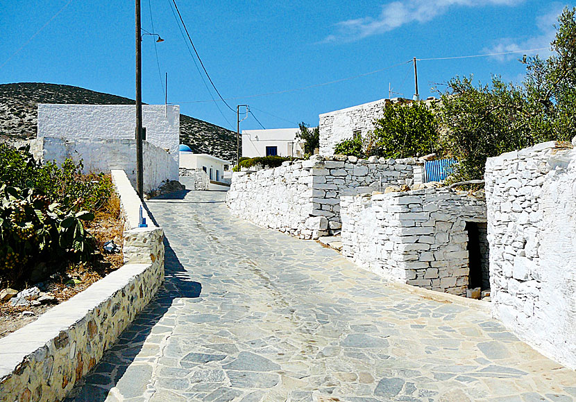 Main street in Panagia Chora in Iraklia.
