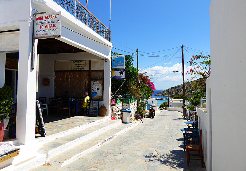 Travel agency and shops at Iraklia.