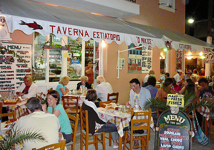 Tavern &Oacute; Nikos in the village of Vathy on the island of Ithaca.