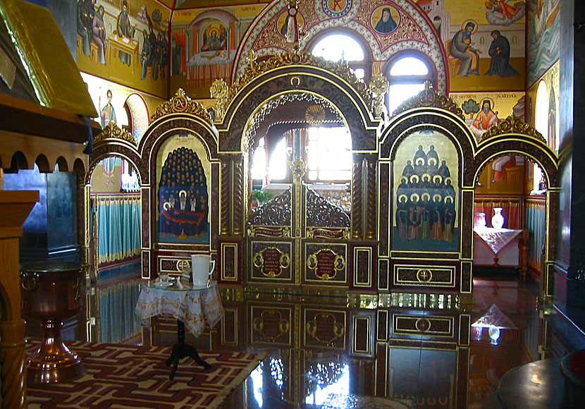 The church on Kalymnos where Agios Savvas is buried.