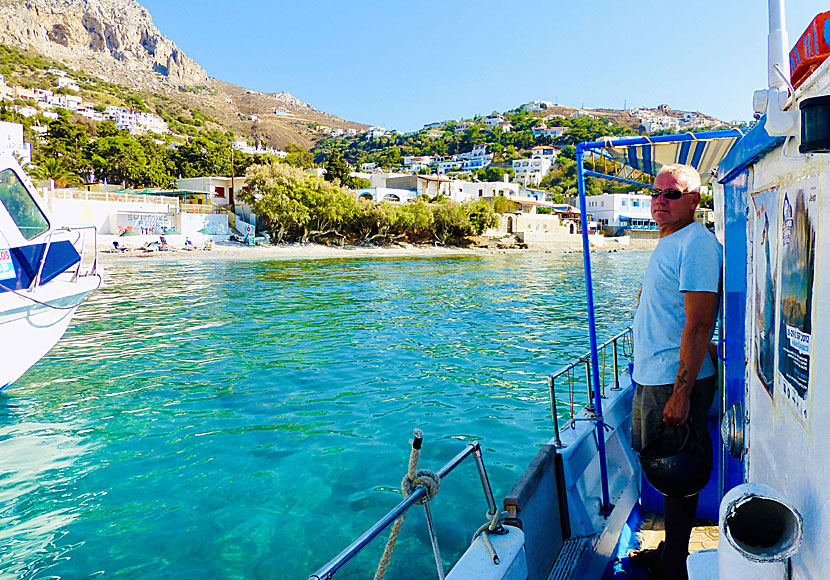 The boats between Myrties and Telendos leave several times an hour.