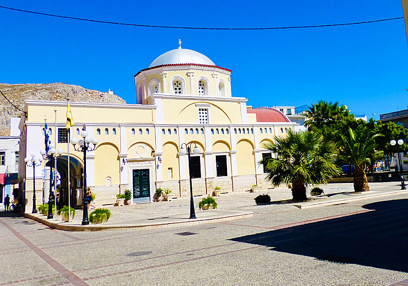 Cathedral of Christ Metropolitikos Naos Metamorfoseos tou Sotiros Christou in Pothia on Kalymnos.