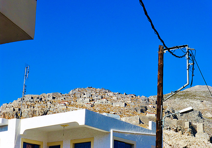 Castle of Chora seen from Photia on Kalymnos.