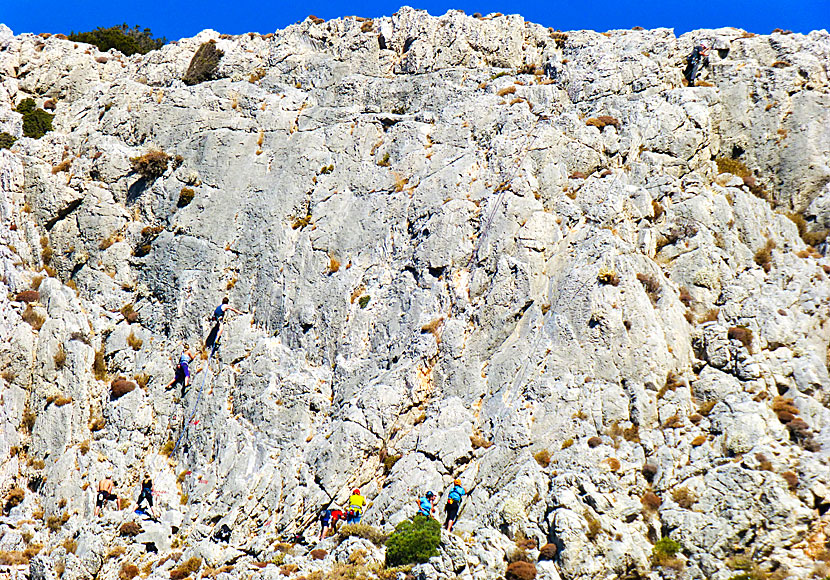 The mighty mountains of Kalymnos attract climbers from all over the world.