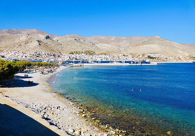 The best beaches on Kalymnos. Pothia beach.