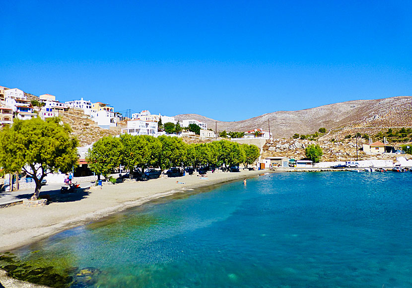 The best beaches on Kalymnos. Vlychadia beach.