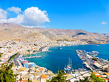 The village Pothia and Chora on Kalymnos.