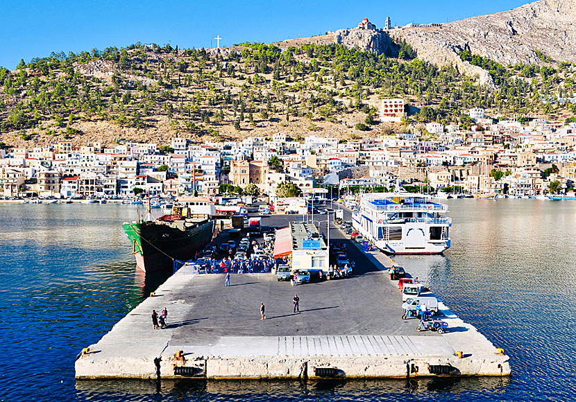 The port in Pothia in Kalymnos.