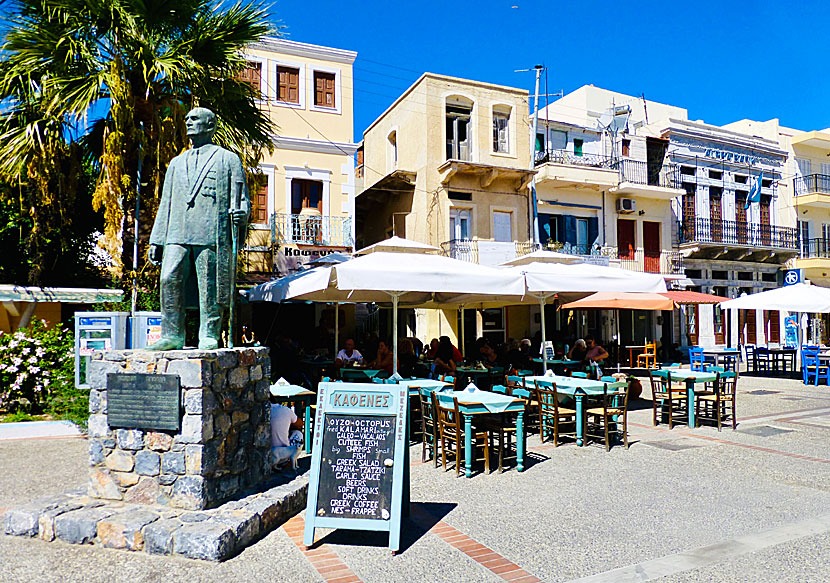 Statue of the famous professor Skevos Zervos from Kalymnos.