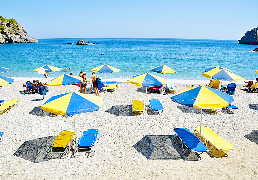 Achata is a nice beach with an incredibly beautiful setting north of Pigadia on Karpathos in Greece.