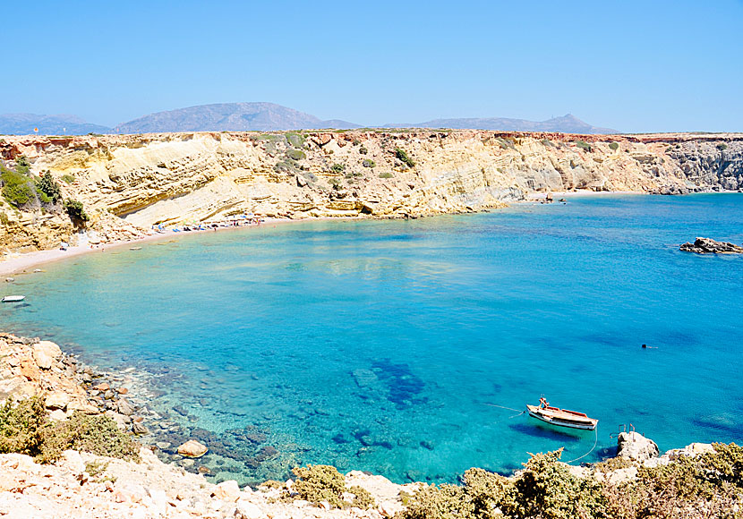 Agios Theodoros beach west of the airport in Karpathos.
