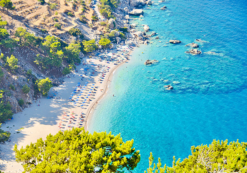 The best beaches on Karpathos. Apella beach.