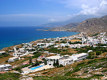 The village Arkasa on Karpathos.