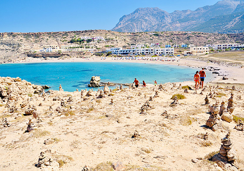 Walk between the beaches of Lefkos on Karpathos in Greece.